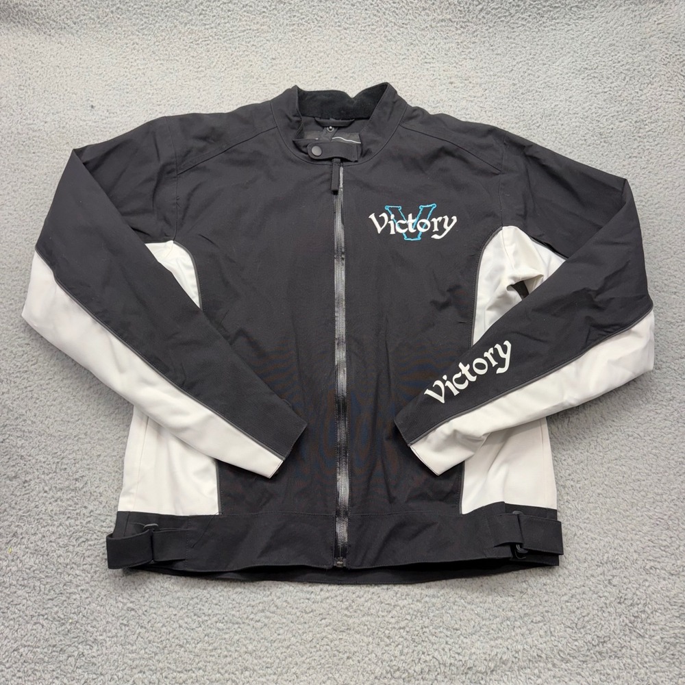 Victory Motorcycles 09VWA54 Womens Size Large Black White Textile Riding Jacket